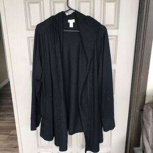 Ava Viv Wrap Hoodie Sz1X Black Knit Pre-Owned